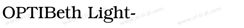 OPTIBeth Light字体转换